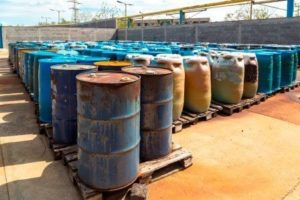 Several barrels of toxic