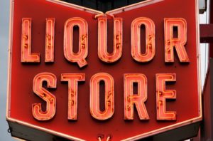 Liquor store sign