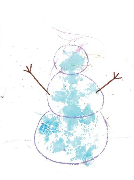 Drawing of a snow man